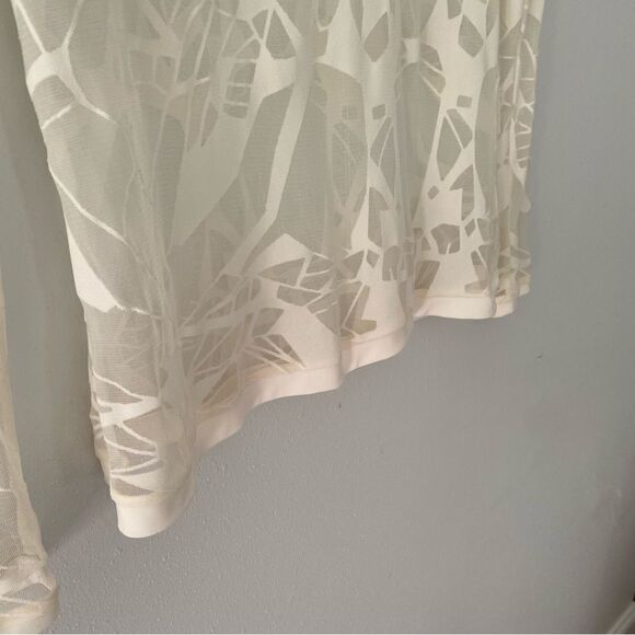 Joeffer Caoc Abstract Mesh Long Sleeve Fitted Shirt size Small - Picture 5 of 6